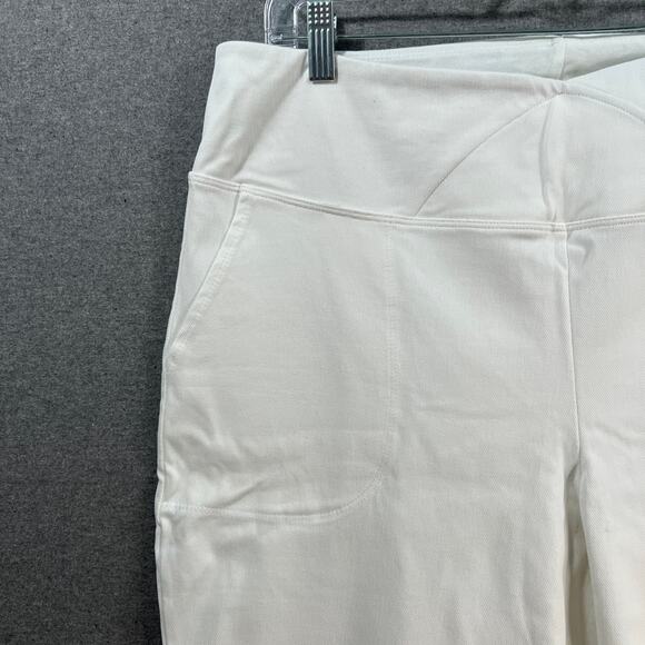 Women with Control Prime Stretch Denim Petite Crop Pants White, Petite X-Large - Picture 7 of 9